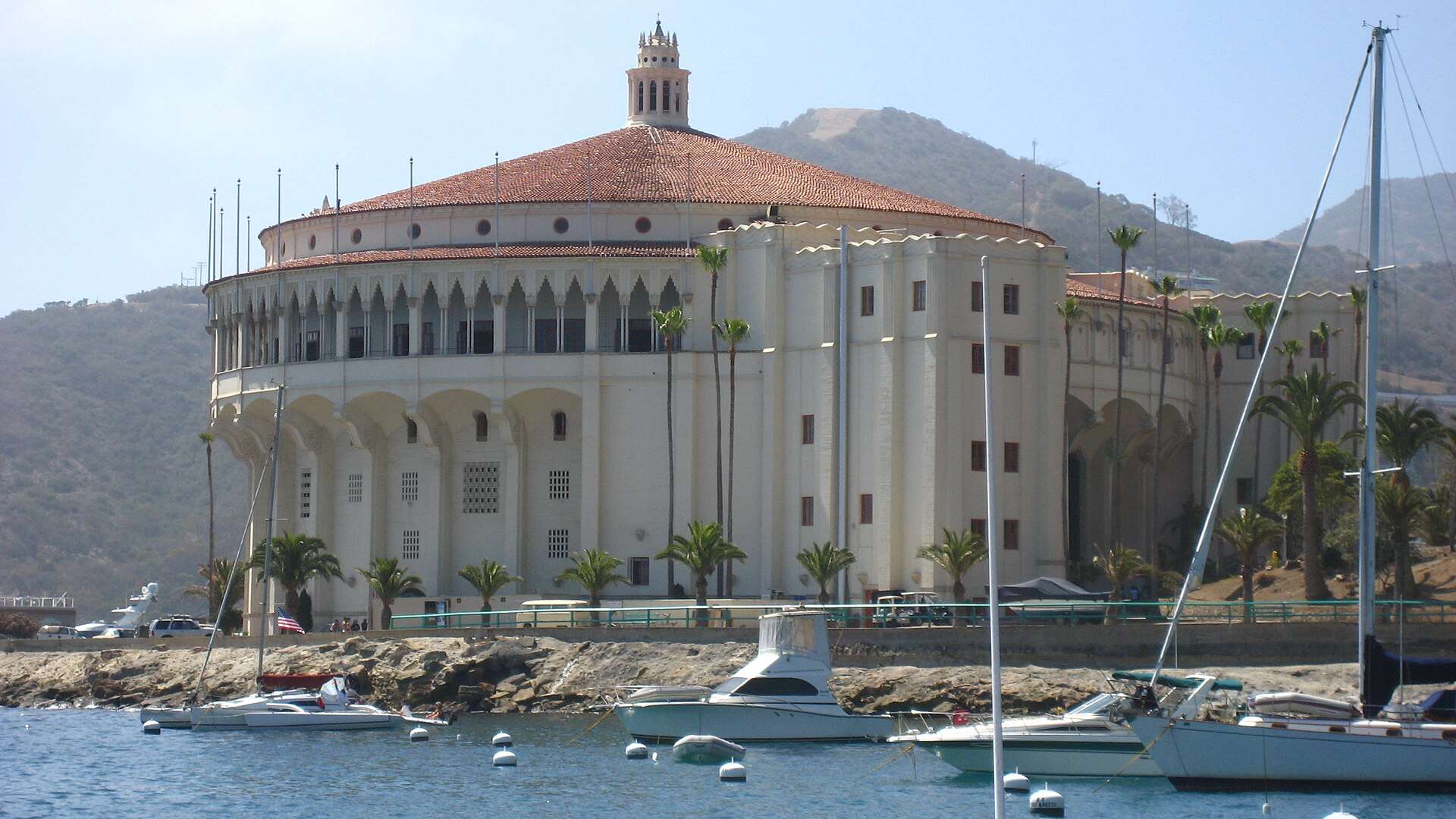 The Casino across Avalon's moorings, Catalina Island