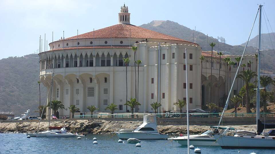 The Casino across Avalon's moorings, Catalina Island