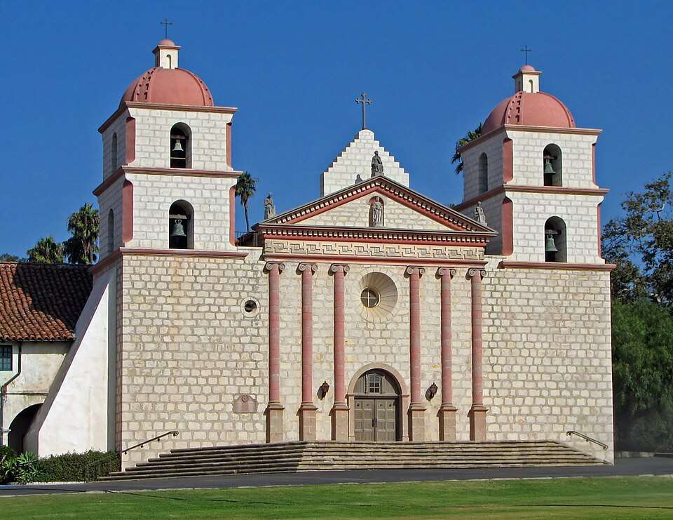 The twin-towered Old Mission, Santa Barbara